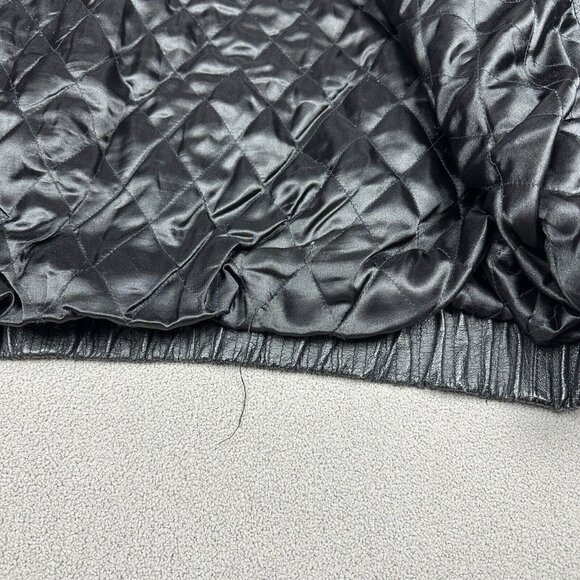 Vintage Max USA Leather Jacket Embroidered Patterned Design Hip Hop Y2K 90s XXL - Picture 11 of 16